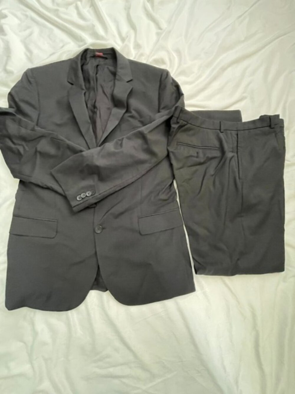 Hugo Boss Men's 100% Virgin Wool 2-Piece Suits, Black, Size 42R